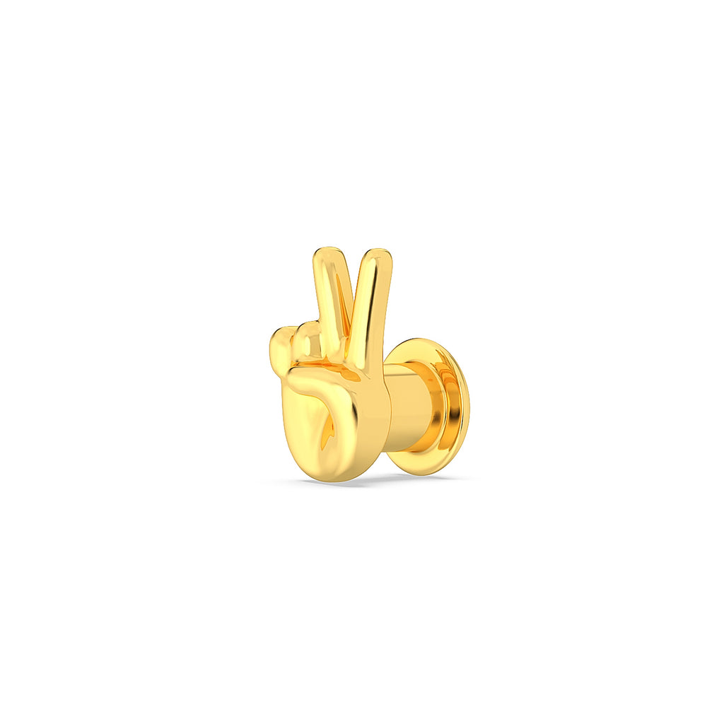 Victory Hand Gesture Watch Pin
