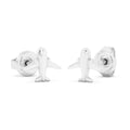 925 Silver Airplane Stud Earrings