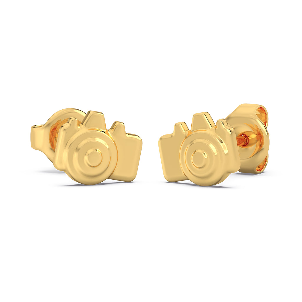 925 Silver Camera Stud Earrings