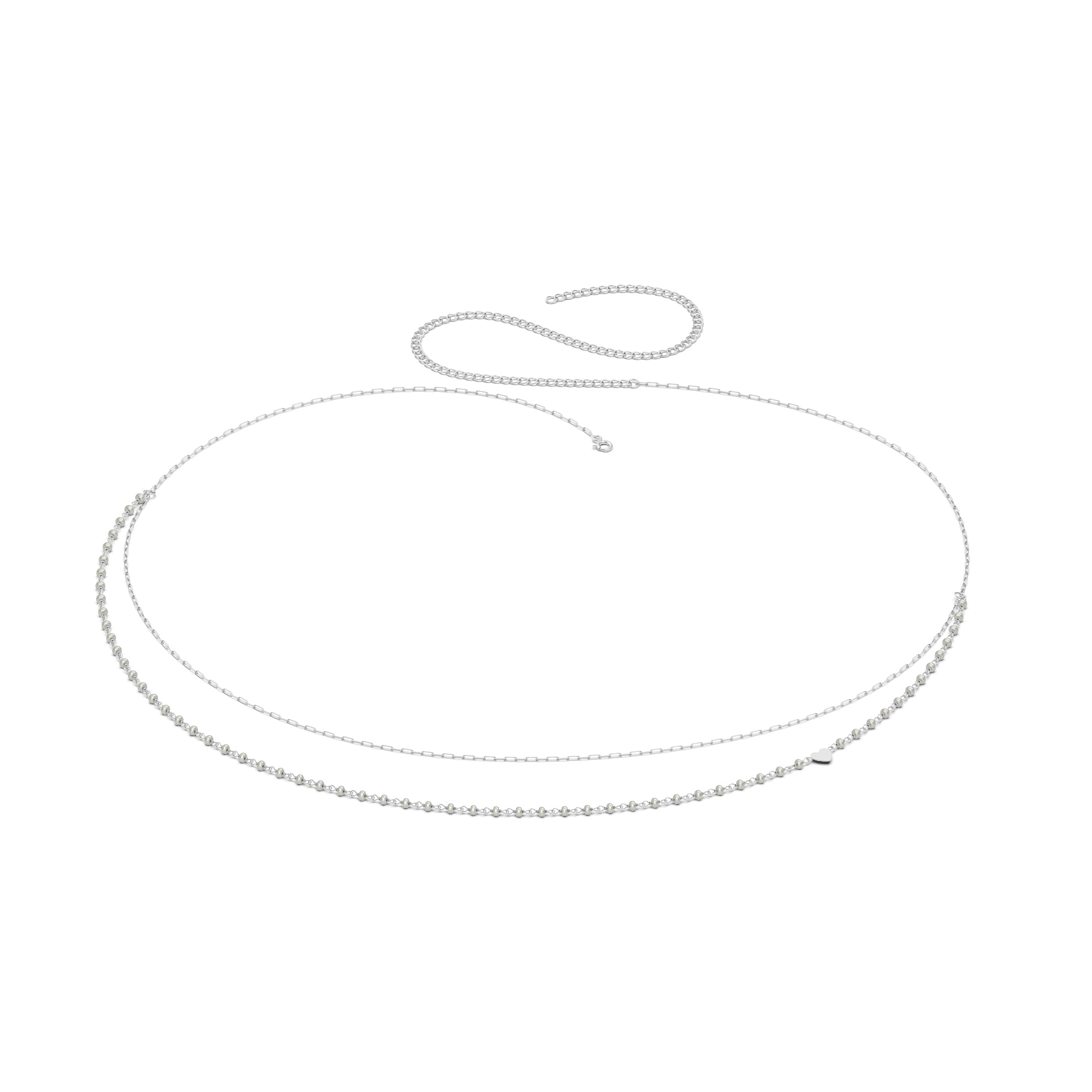 Heart Double Row Waist Chain