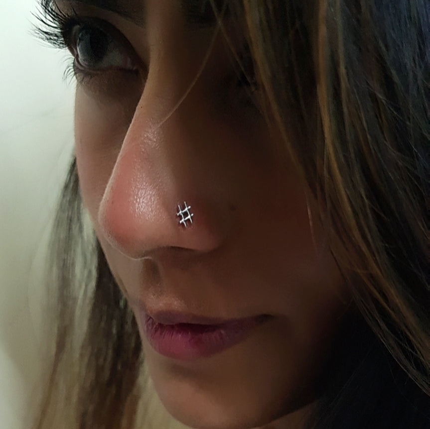 Hashtag Nose Pin