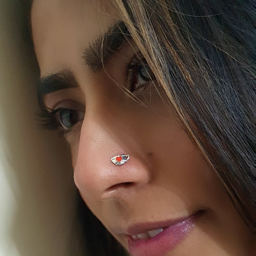 Coffee Nose Pin
