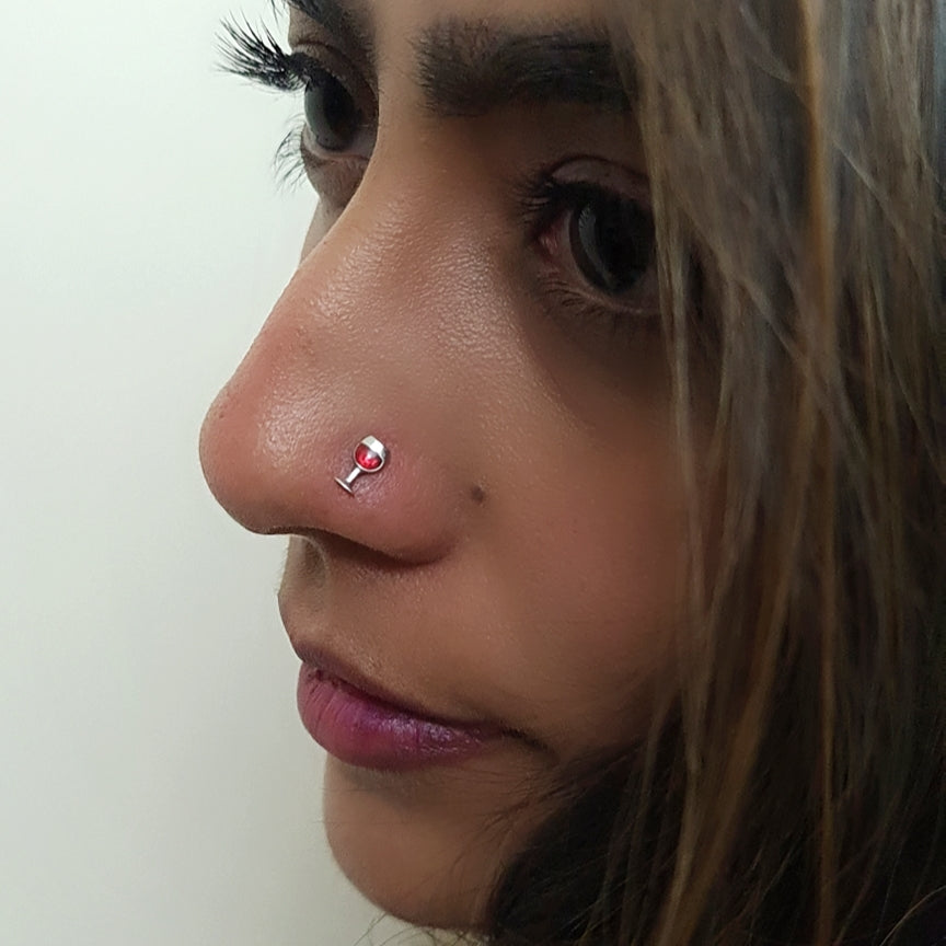 Wine Glass Nose Pin