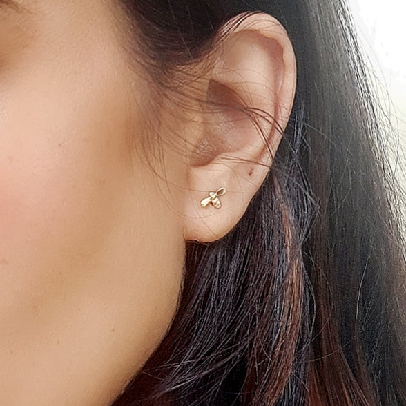 925 Silver Bee Stud Earrings