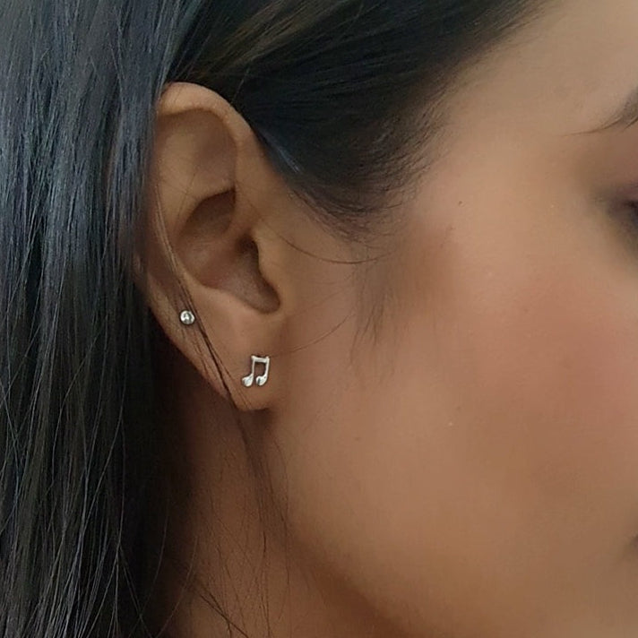 Music Note Stud Earrings