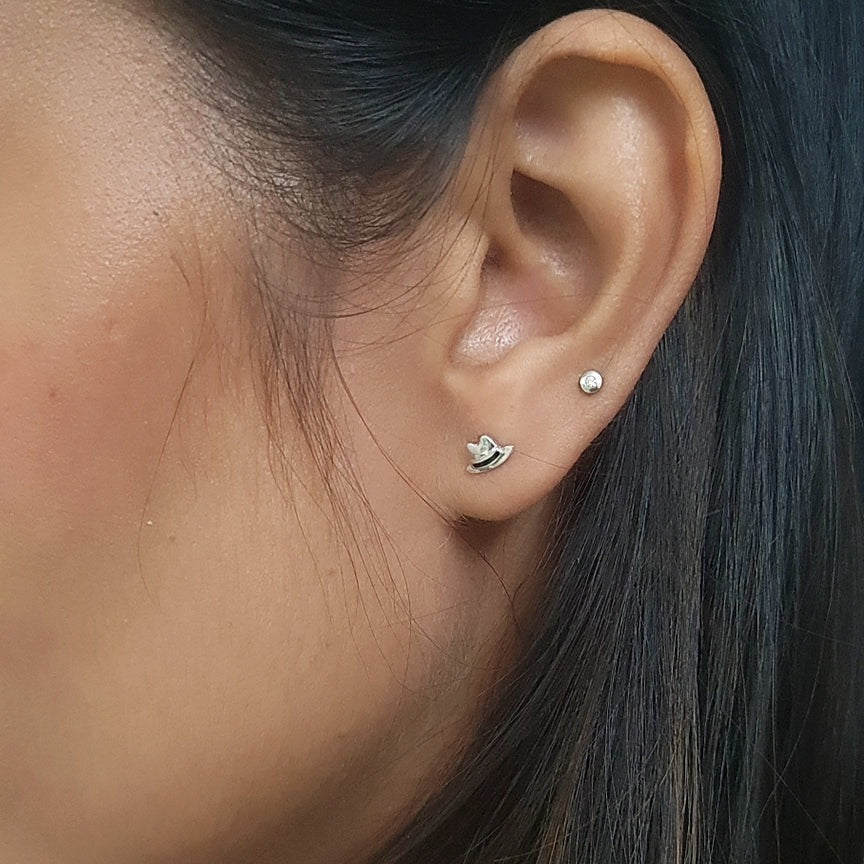 Hat Stud Earrings
