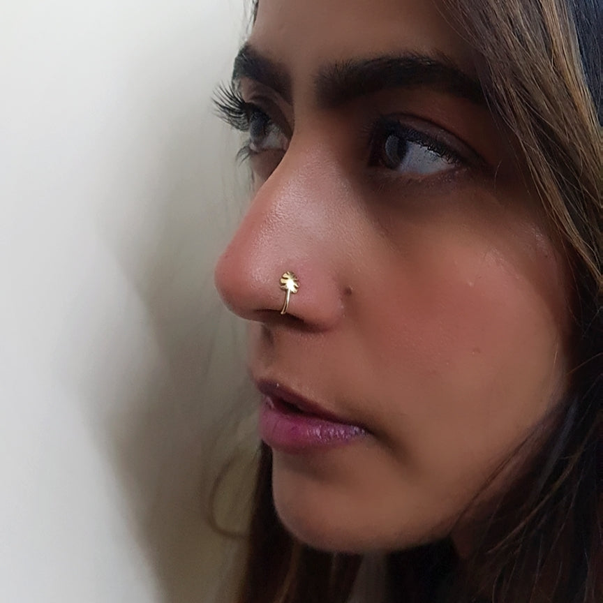 Monstera Leaf Nose Pin
