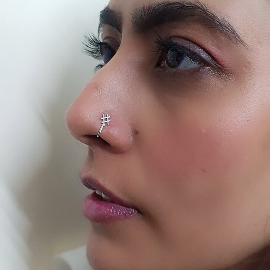 Hashtag Nose Pin